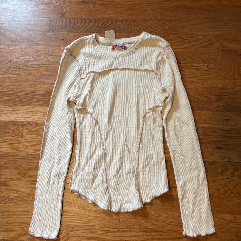 Women's Cream Long Sleeve Top